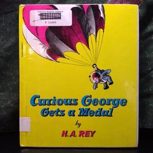 Curious George Gets a Medal by H A Rey (hardcover, 1957)